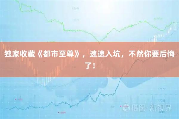 独家收藏《都市至尊》，速速入坑，不然你要后悔了！
